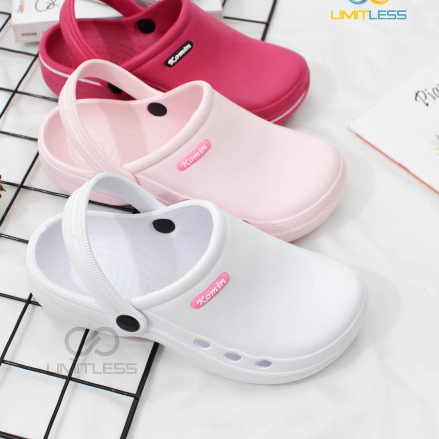 Trendy Sendal Baim Wanita Limitless Sandal Kodok Medis Anti Slip Sandal Selop Cewek Bakpao Laborator