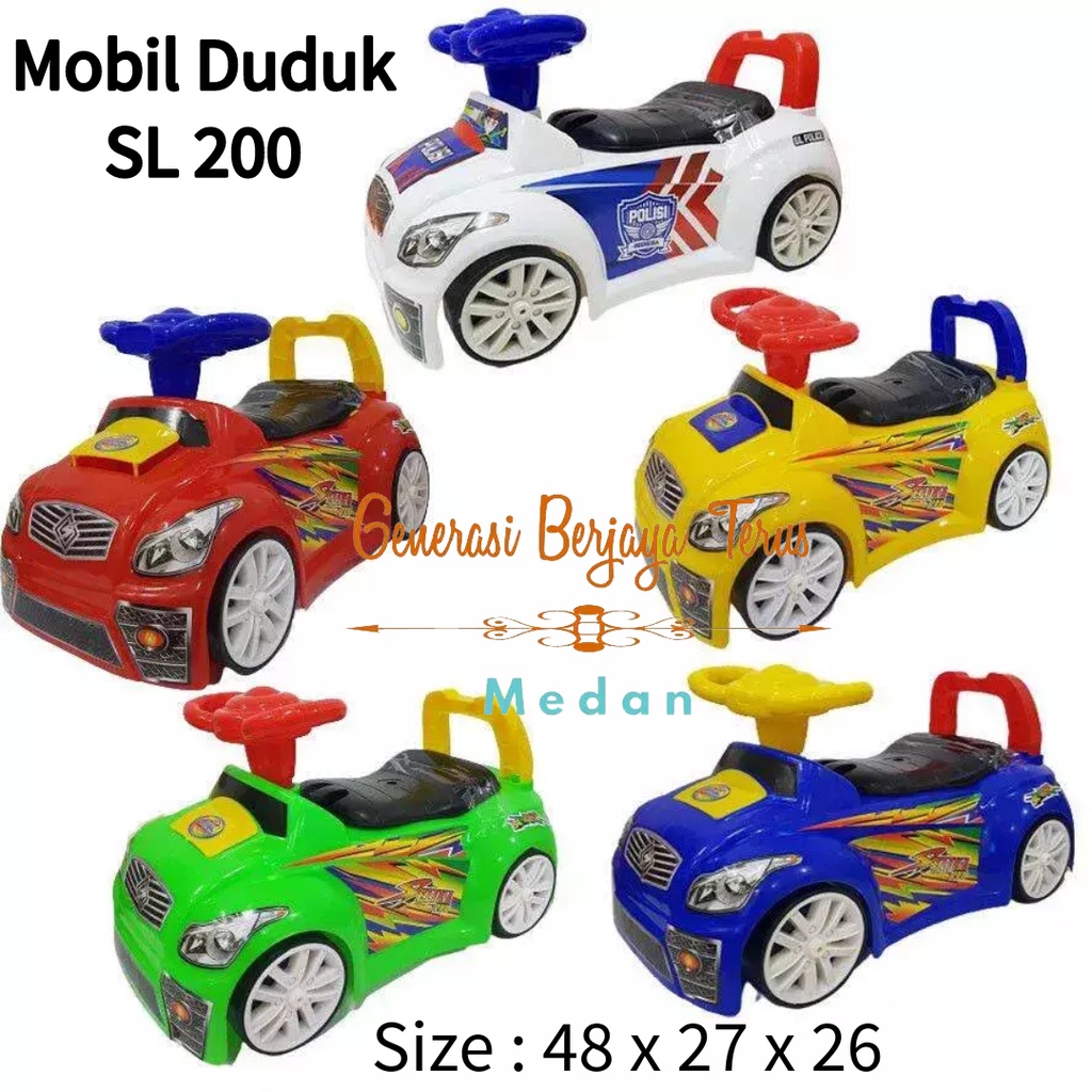 MAINAN ANAK LAKI LAKI MOBIL POLICE DUDUK / MAINAN MOBILAN POLISI DUDUK SL200