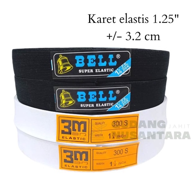 [Meteran] Karet elastis / karet jahit / elastik 1.25" / 3M/Bell