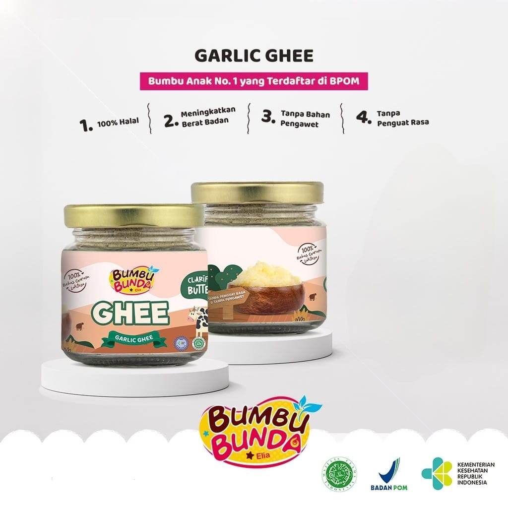 Bumbu Bunda Organic Ghee 80g- Bumbu Masak Mpasi Bayi / Minyak Samin BB-OG