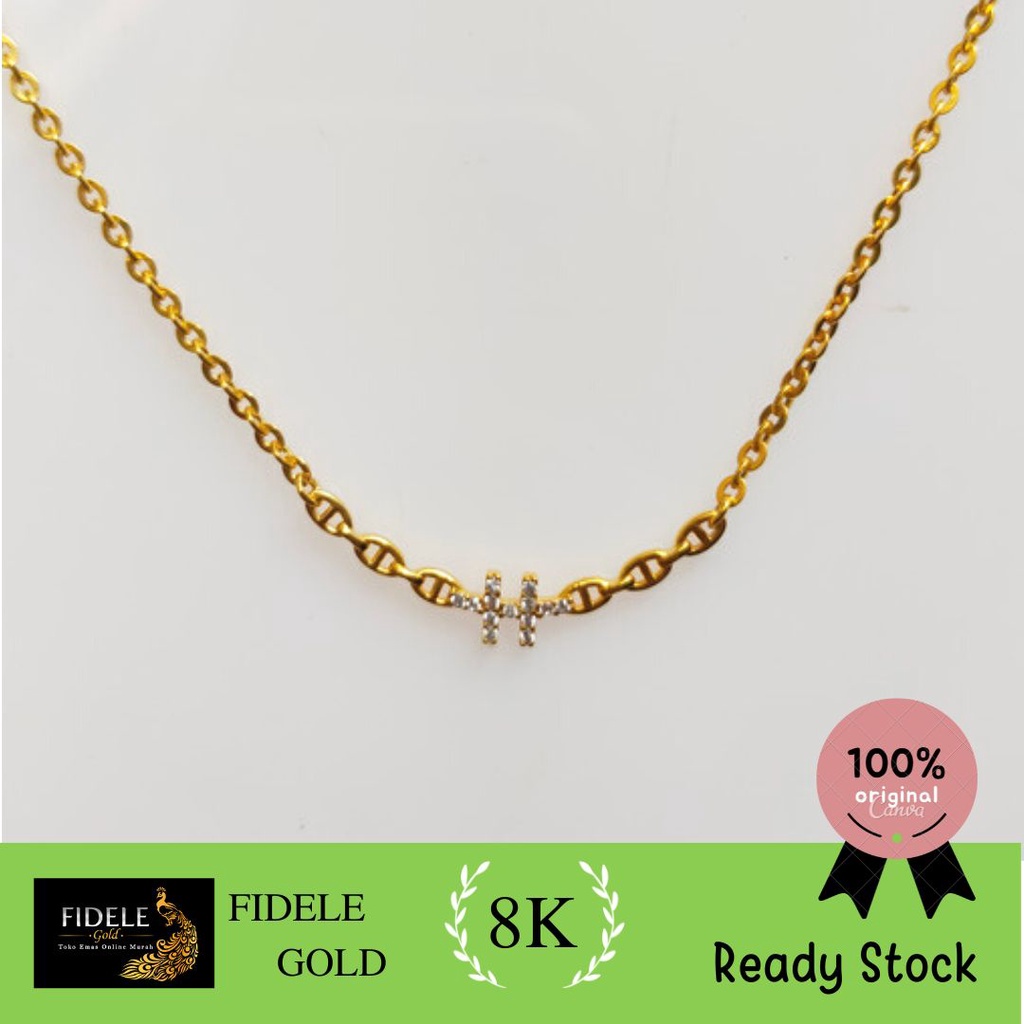 Kalung H*erme Permata Kalung Emas Asli Kalung Simple Kalung Kadar Muda