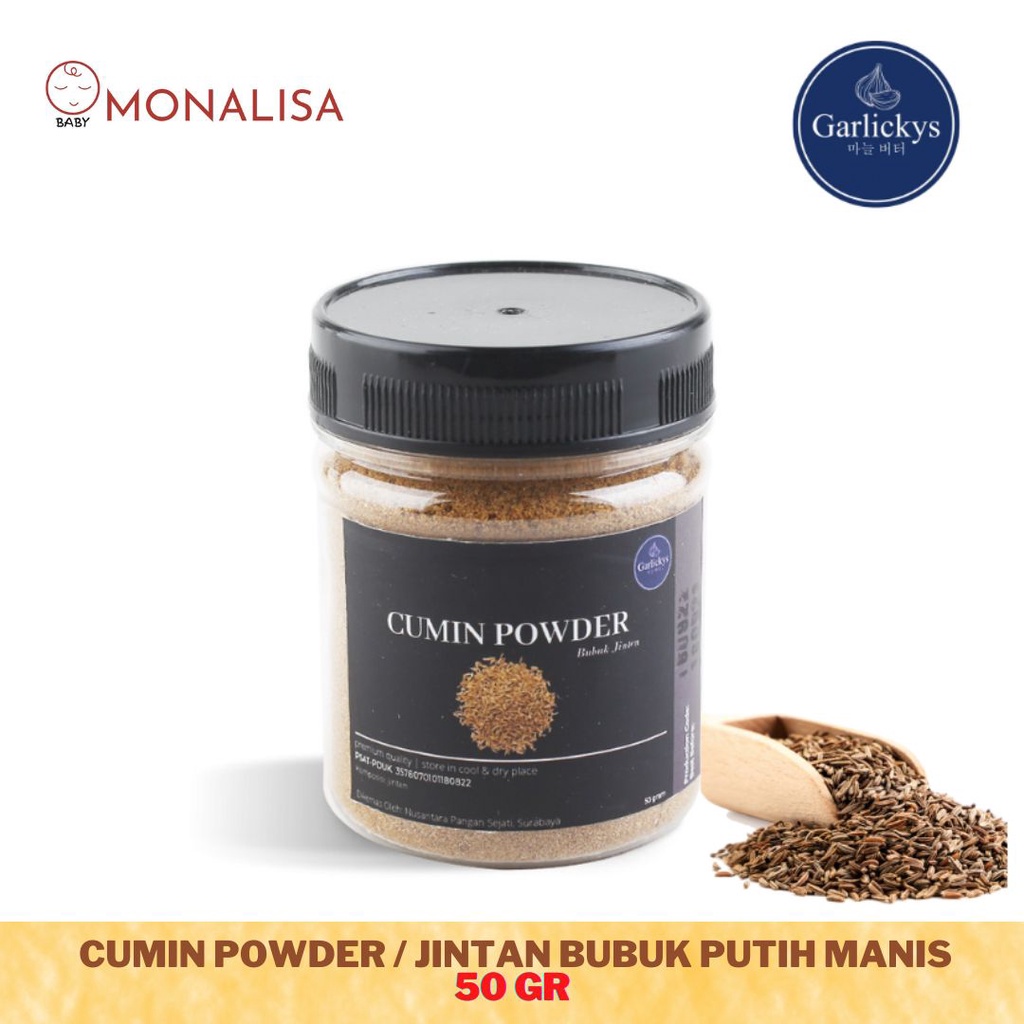 

Garlickys Jintan Bubuk Putih Manis / Cumin Powder- Bumbu Tabur Premium