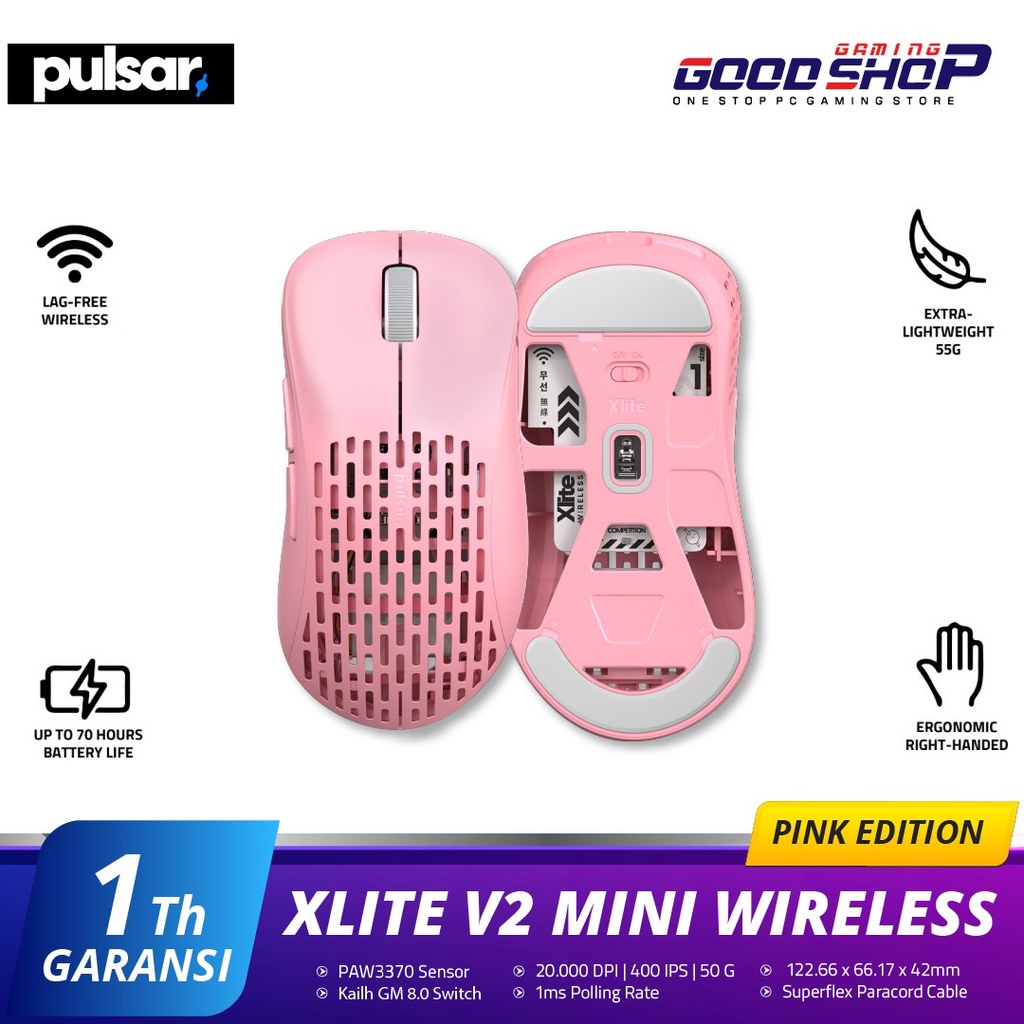 Pulsar Xlite V2 Mini Wireless Pink Edition - Gaming Mouse