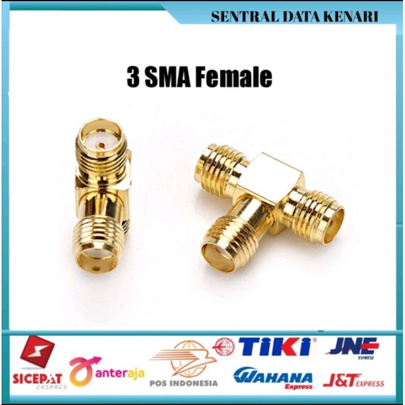 Konektor Adapter T 3 SMA female