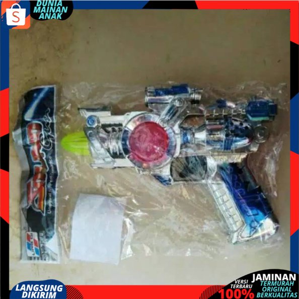 Mainan pistol anak tembakan Berlampu &amp; Bersuara JNJ Pakai Baterai