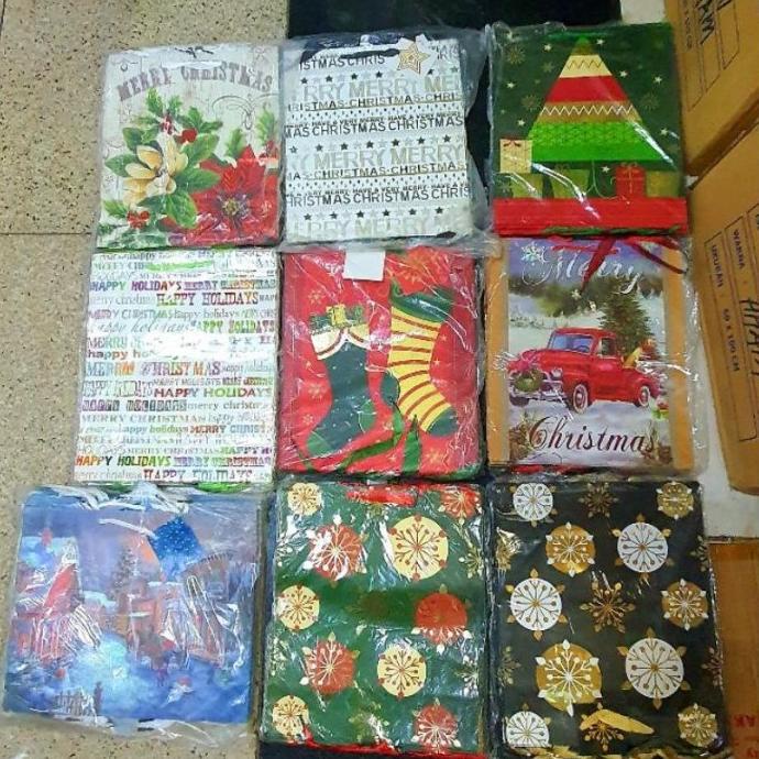 

NEW 12 PC SHOPPING BAG GOODIE PAPER BAG NATAL CHRISTMAS BESAR RTGR66546R