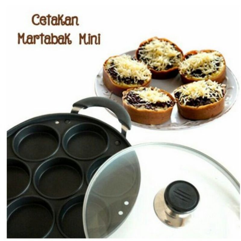 Cake Pan 7 Lubang Cembung /Cetakan Kue Serabi Suggo
