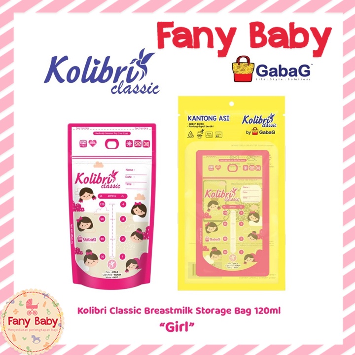 GABAG KOLIBRI CLASSIC KANTONG ASI 120ML 25PCS