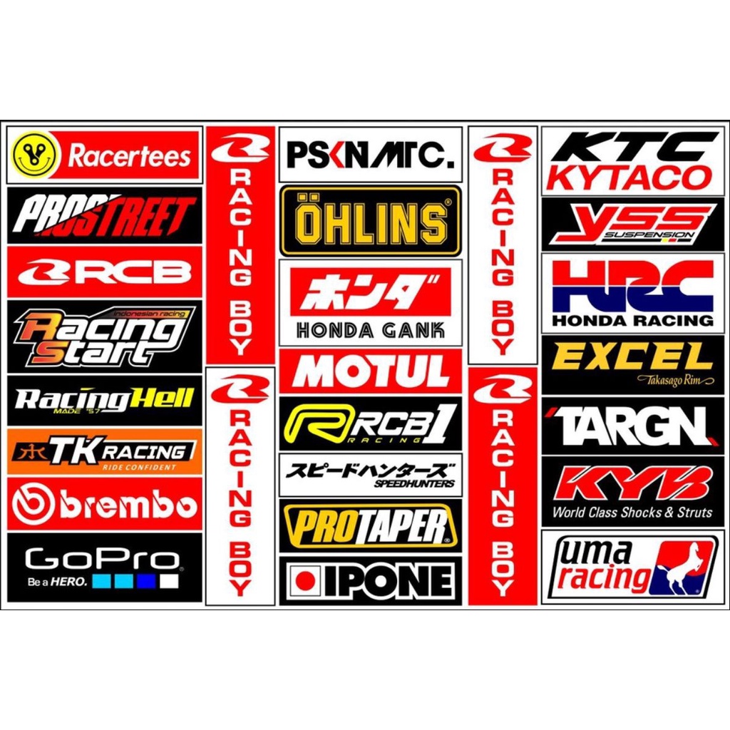 termurah stiker racing prostreet / stiker racong acak