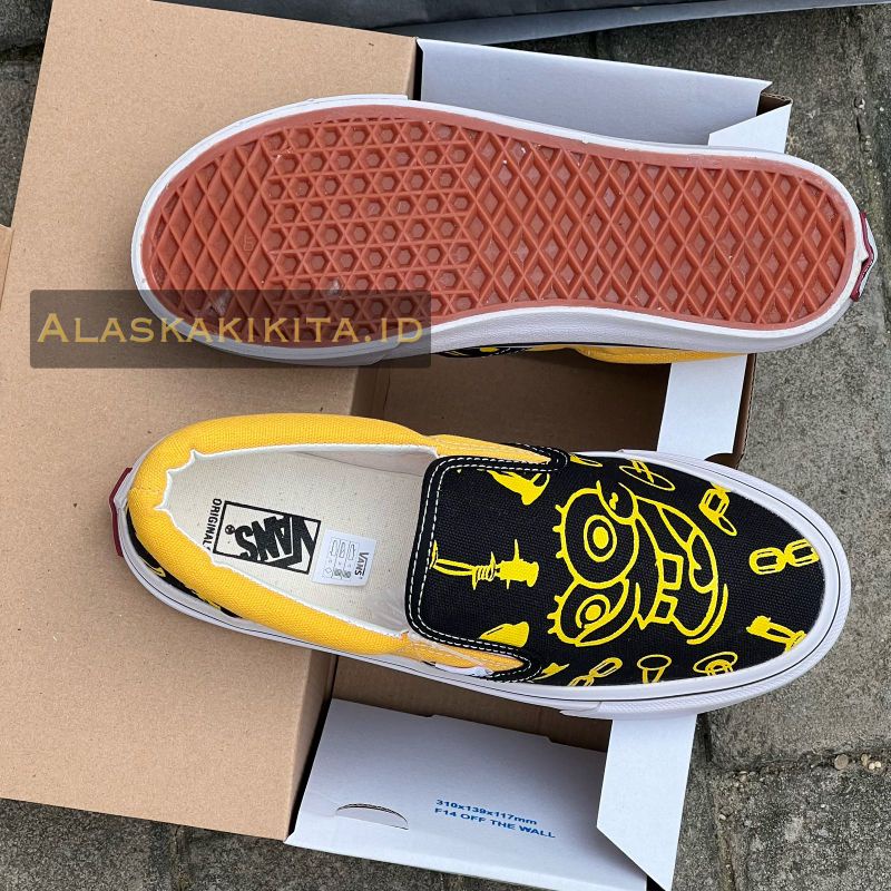 Vans Slip On Pro Skate X spongebob Giglioti // Sepatu Vans Slip On Cowok Cewek