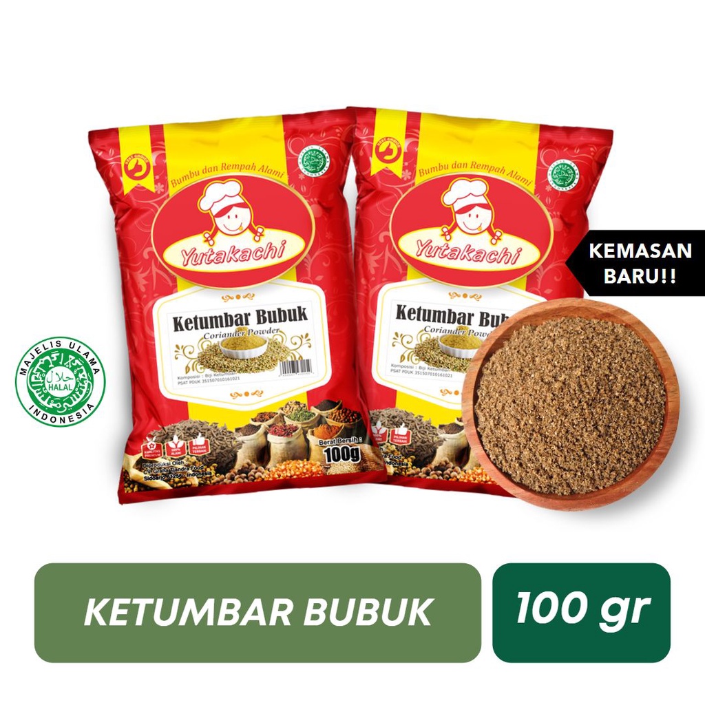 PAKET HEMAT REMPAH 1 / Lada Putih (2pcs), Ketumbar Bubuk (1pcs) 100Gr / Paket Hemat Rempah Yutakachi Bumbu dan Rempah Alami