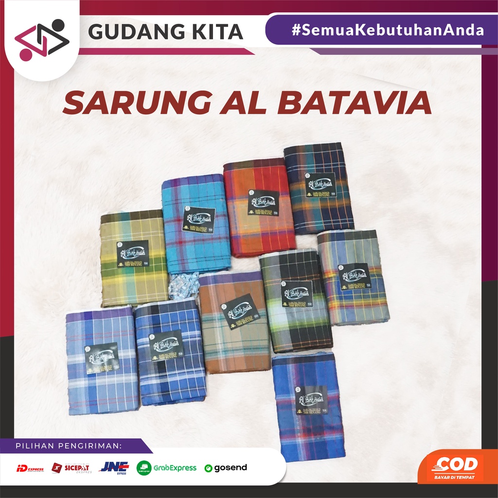 SARUNG SOLAT DEWASA /  SARUNG AL BATAVIA / SARUNG MURAH NYAMAN