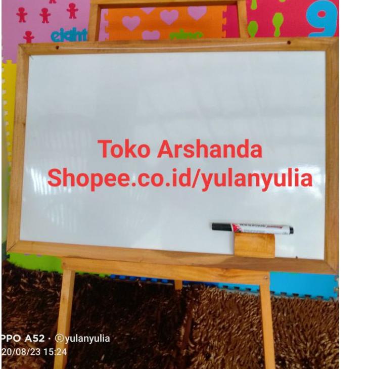 

FRKODE76 papan tulis 40x60 white board +standing gratis spidol dan penghapus Modern