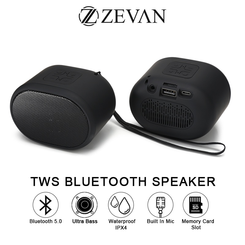 Jual Zevan Speaker Bluetooth Wireless Portable Tws Super Xtra Bass Mini Stereo Musik Box