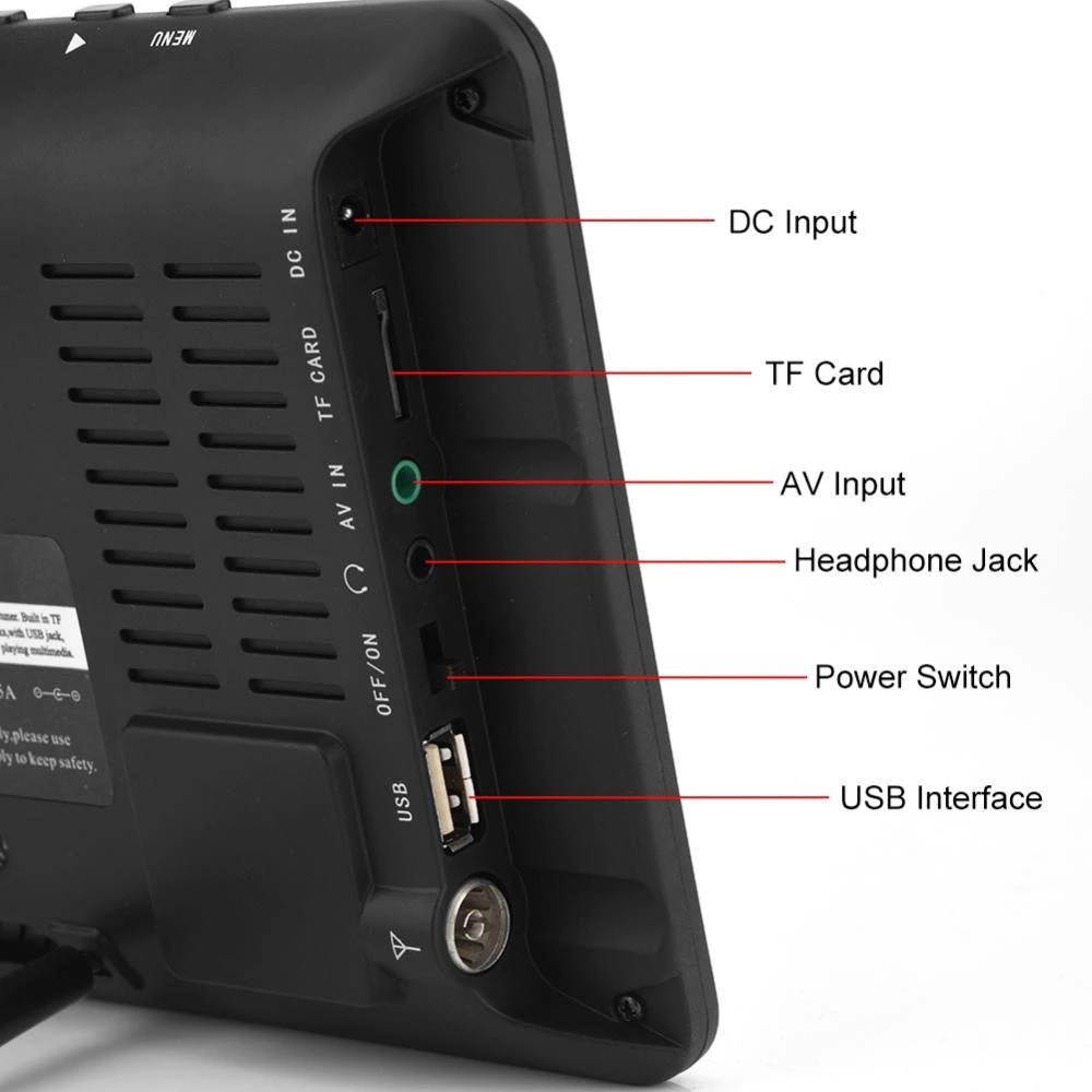 LEADSTAR D7 - TV Digital Portabel 7 Inci - Support Siaran Digital