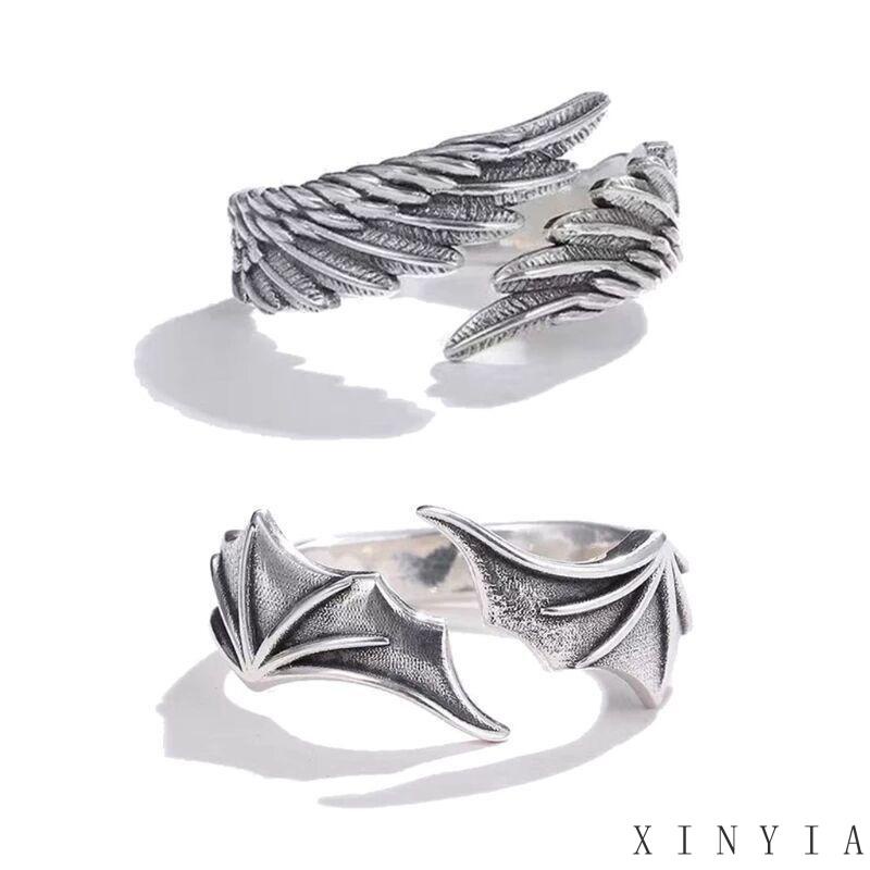 【bayar di tempat】Angle Wing Ring cincin sayap malaikan lucifer devils unisex pria wanita