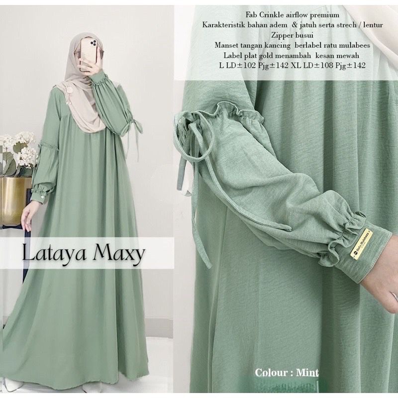 (DBY) GAMIS LENGAN REMPEL ROSE DRESS WANITA CRINCLE AIRFLOW