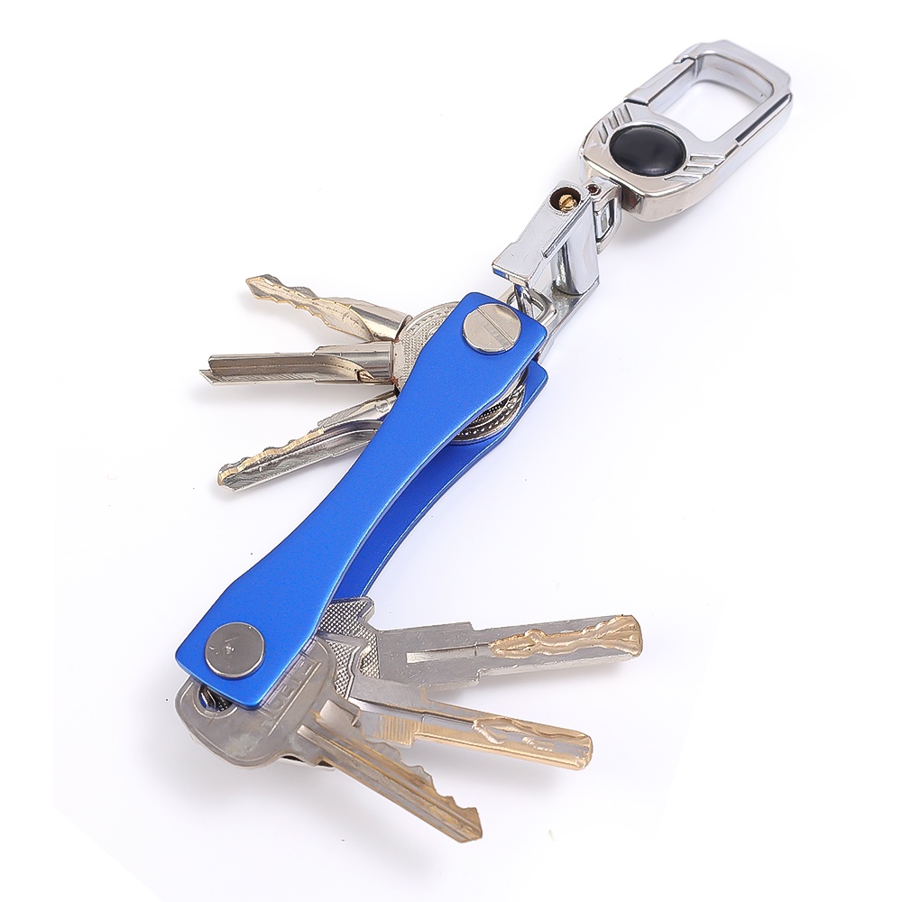 Keychain Organizer Gantungan Kunci Aksesoris Kreatif Keychain Dekorasi Liontin Klasik Populer Compact Metallic Key Holder Pria Wanita