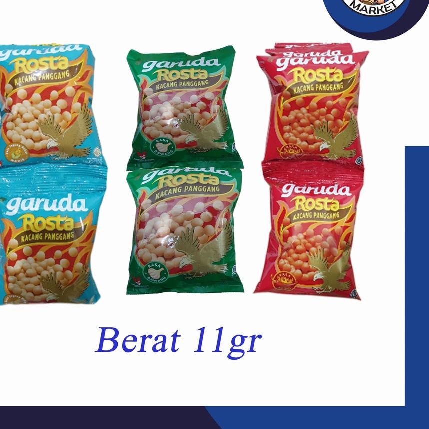 

6.6 MALL Garuda Rosta Kacang Panggang 10 Pcs @ 11gr Rasa Bawang Pedas Jagung