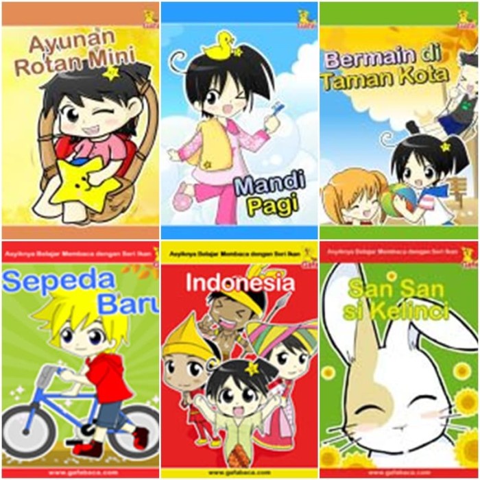 BUKU ANAK TK PAUD BELAJAR MEMBACA GAFA BACA SERI IKAN GAFABACA