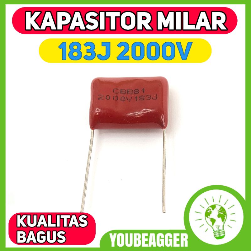 Kapasitor milar 183j 2000v