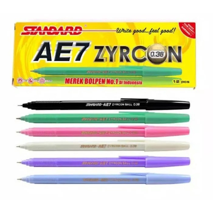 

Pulpen Standard AE7 Zyrcon Ball 0.38mm Harga Per Lusin