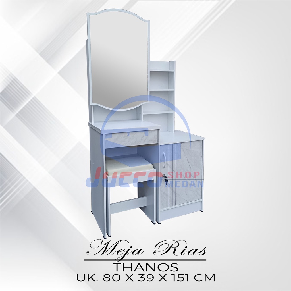 Meja Rias Minimalis Kaca Sliding - Tiolet Murah - Meja Rias Murah - Medan