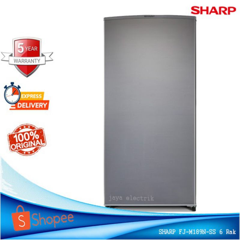 frezer sharp 6 rak FJM 189NSS garansi resmi