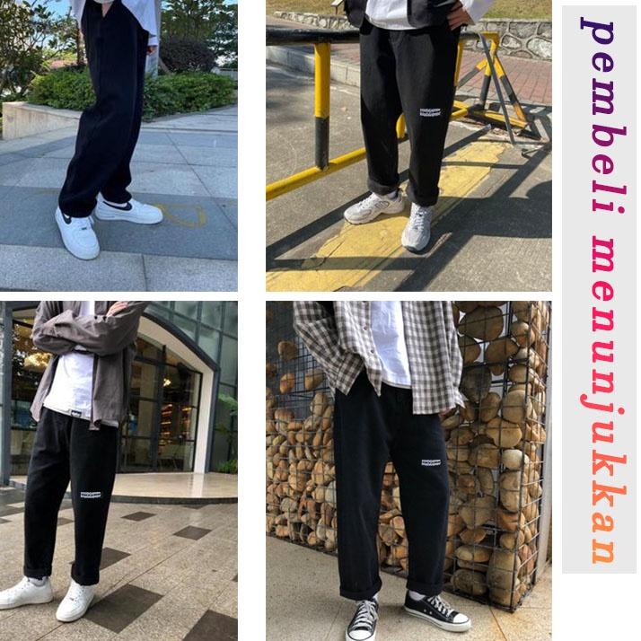 BIG Promo celana korean style pria celana hip hop overall jeans loose jeans celana jeans pria celana