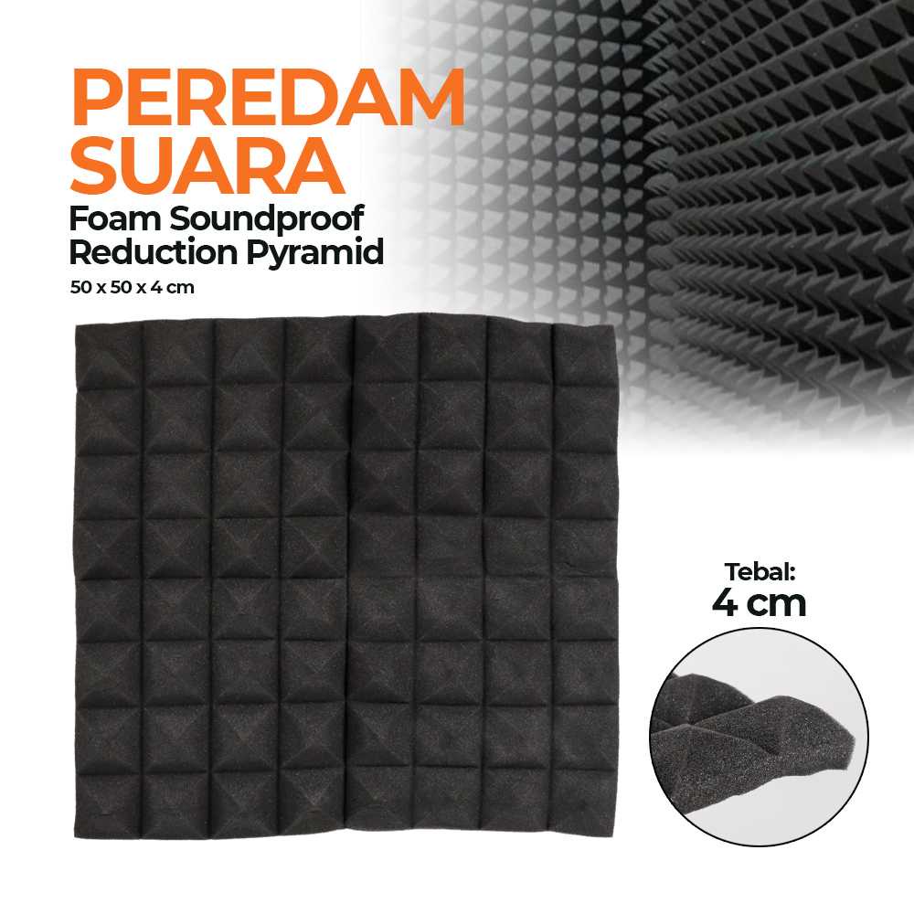 JROD Peredam Suara Foam Soundproof Reduction Pyramid 50x50x4CM - SFS3 ( Mughnii )