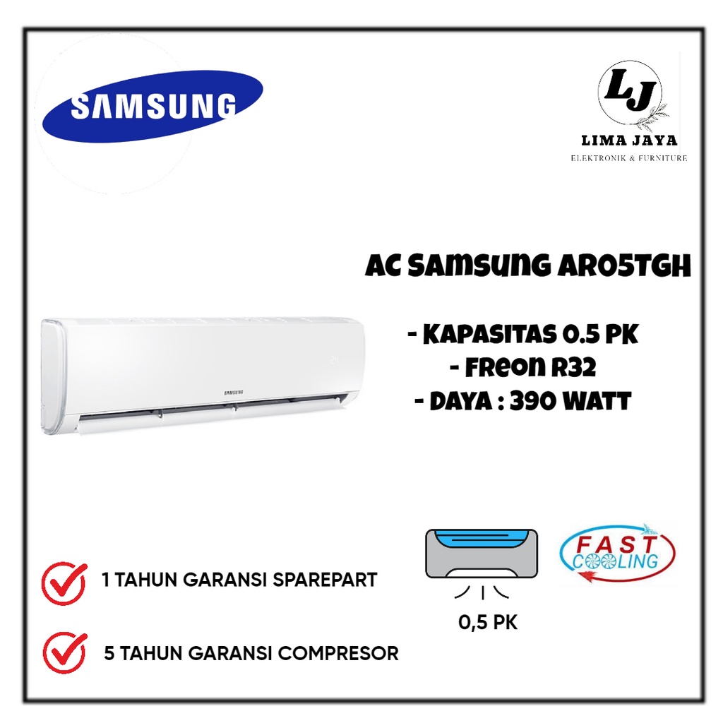 AC Samsung AR05TGH 1/2 PK Fast Cooling AC Samsung Standard