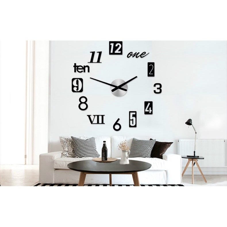 Jam Dinding 3D DIY Wall Clock Quartz Creative Design 100cm - MRCW26-5