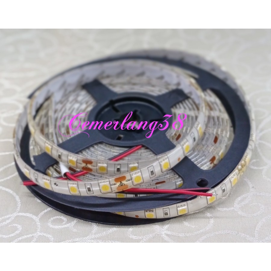 LED Strip Flexible 5050 24V Warm White 300 LED/Roll WaterProof IP44