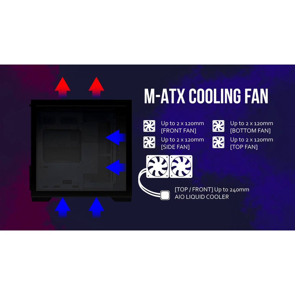Casing PC Prime X-[KM] Metal Black PRIME X KM Micro ATX Gaming Case