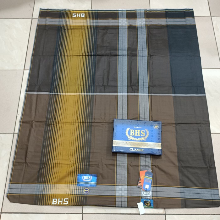 {FamilyStore} Sarung Tenun BHS Classic Silver KSK Murah