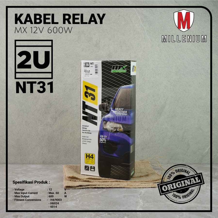 KABEL RELAY LAMPU H4 HELLA NT SERIES 2 RELAY UNTUK 2 LAMPU UTAMA MOBIL MOBIL