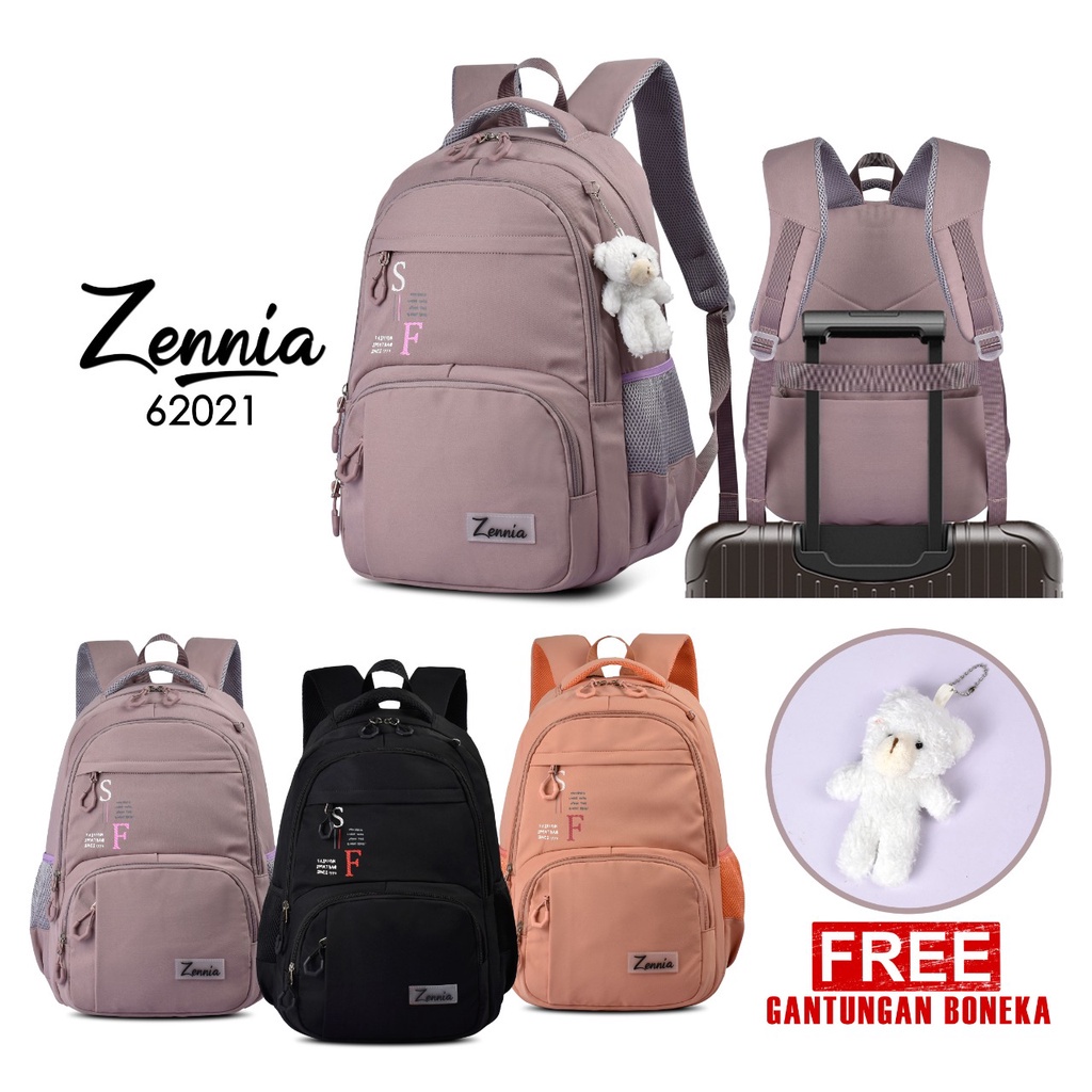 Tas Ransel Wanita Zennia 62021 Tas Sekolah Anak Perempuan Tas Travelling