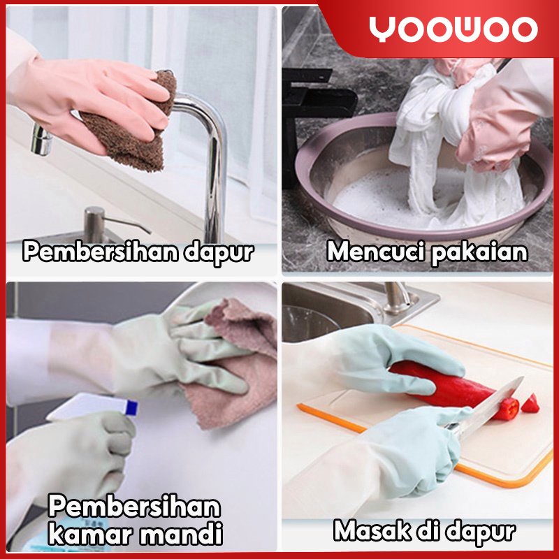 Sarung tangan karet / Sarung tangan cuci piring / sarung tangan panjang / sarung tangan silicone latek