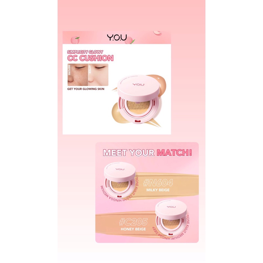 YOU Simplicity Glowy CC Cushion 15 g - All Varian