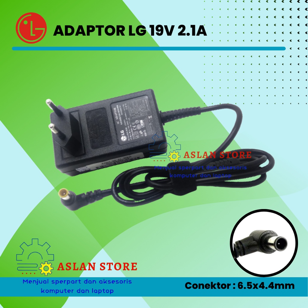 Adaptor casan charger MONITOR LCD LED TV LG merek LG 19V 2.1V Ori