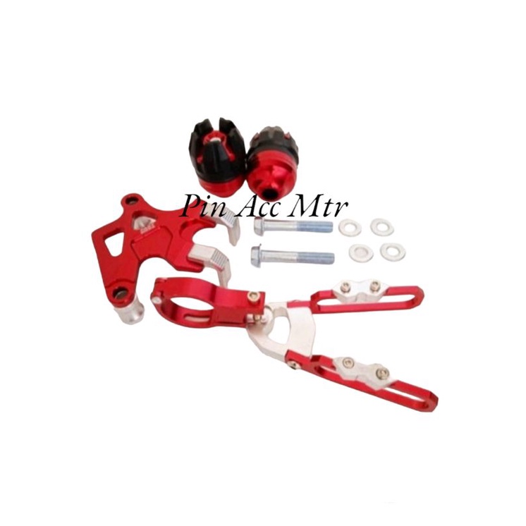Paket Variasi Motor/3 macam Variasi/Jalu As Depan+Cover Kaliper cnc+Jepitan Selang Rem cnc/Motor Honda Matic Beat/Yamaha Matic Mio