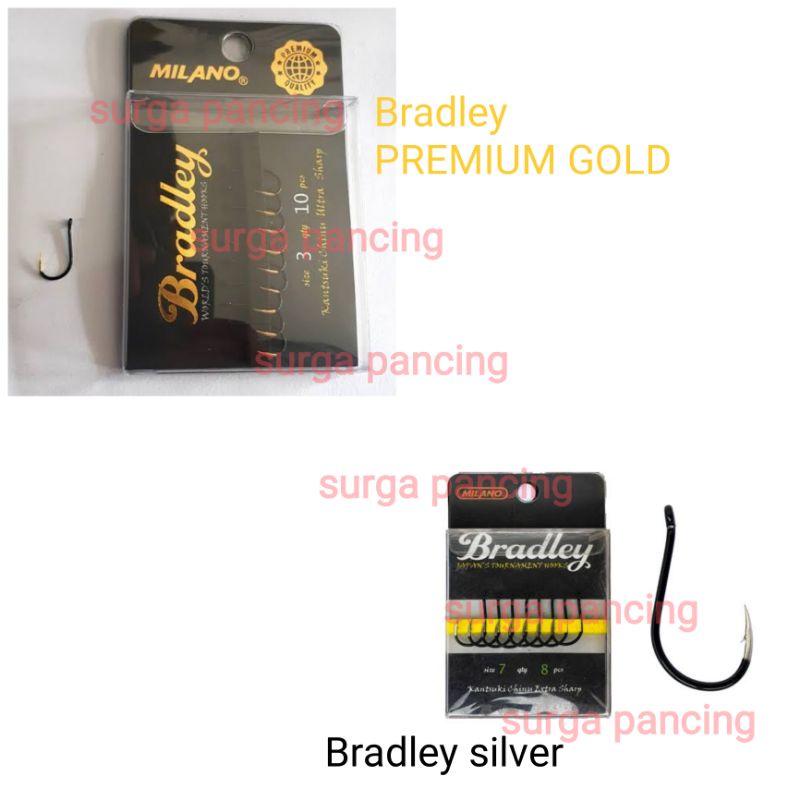 Mata kail Bradley Milano silver / premium gold , pancing chinu 1053