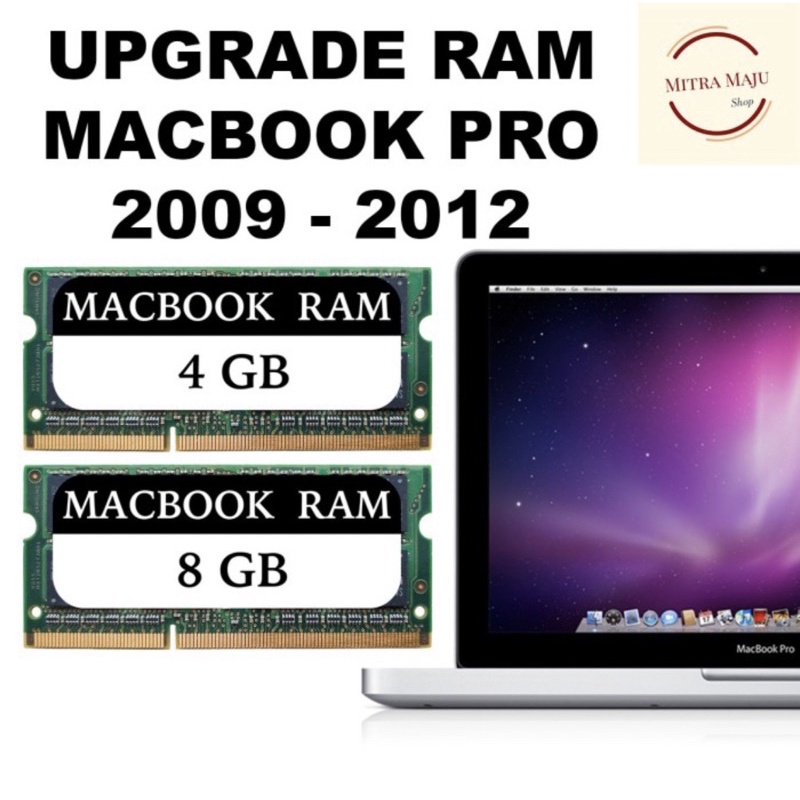Ram Macbook Pro 4GB 8GB 16GB DDR3 Tahun 2009 2010 2011 2012 Memory Unibody