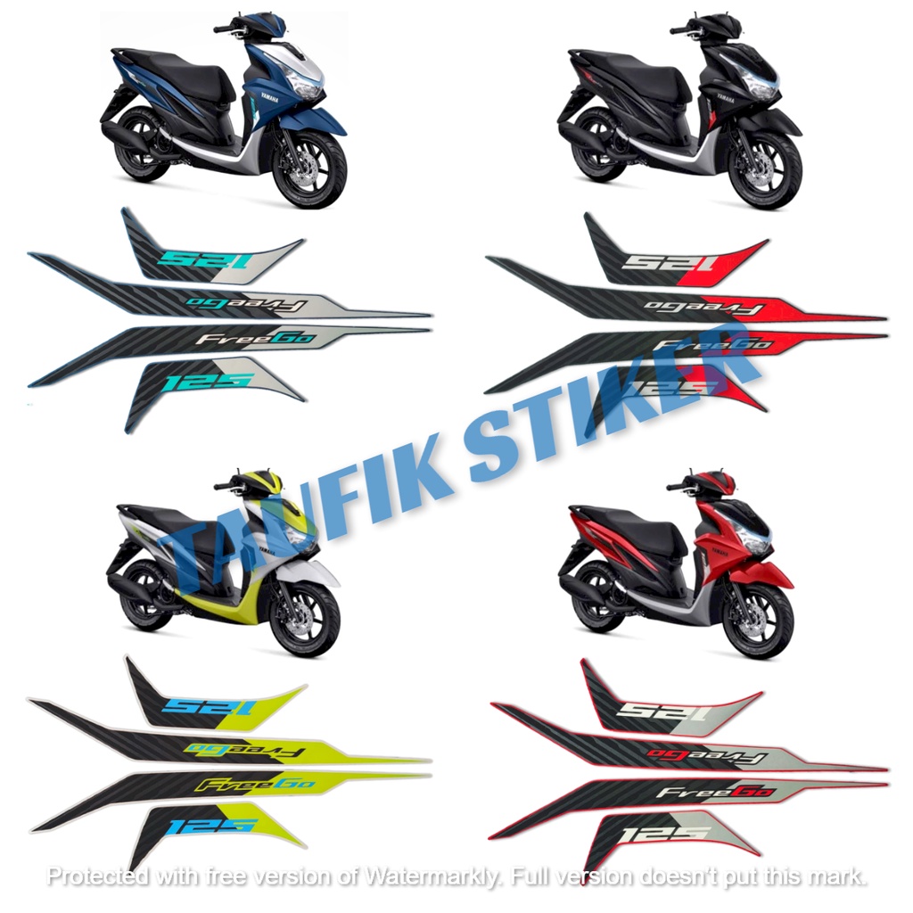 STRIPING LIS BODY MOTOR YAMAHA FREEGO 2022 SEPASANG STANDAR FULL SET