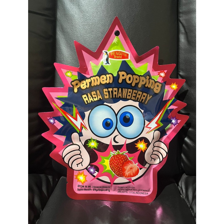 Permen Popping meletuk Rasa Strawberry / magic pop candy stoberi 24grm