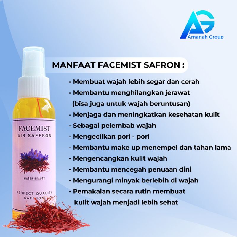 Face Mist Water Glowing Safron With Zam Zam Water 100 ml