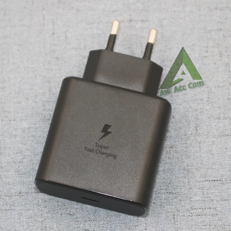 Kepala Charger/Batok Charger Samsung Usb C 45W Super Fast Charge S20/S21 FE/Note 10/A33/A53/A52/A53/A72/A72