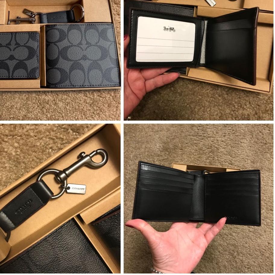 limited STOCKCoach Wallet Fullset ORIGINAL Dompet Lipat Pria with Card Holder and Key Chain Coach Do