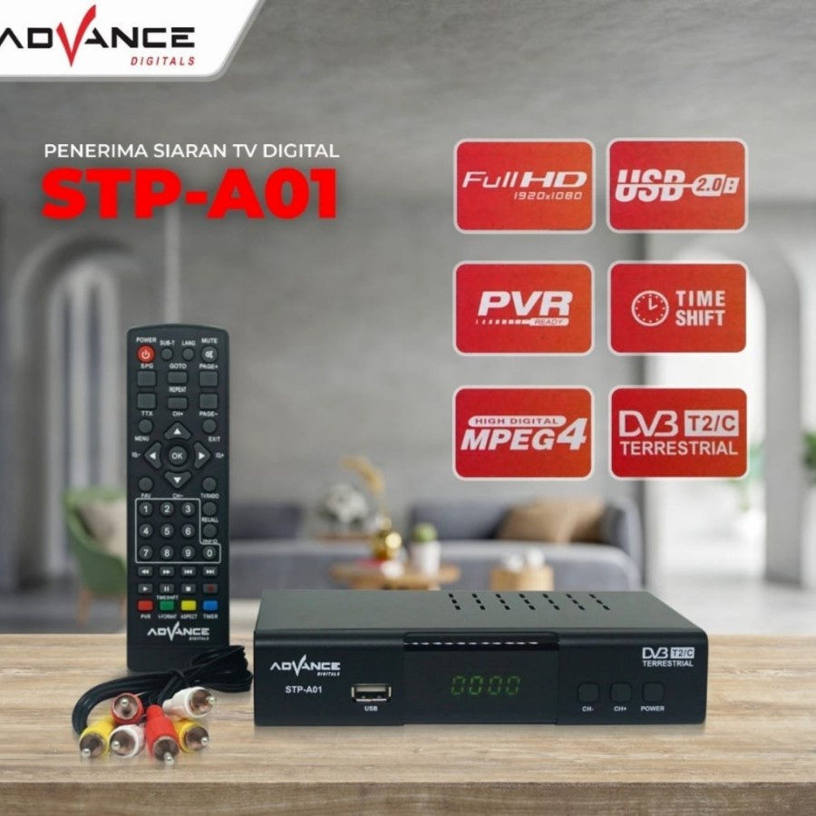Set Top Box Advance STP A01 / STB DVB T2 Advance STP A01 / USB WIFI Dongle Advance WF-01 / Kabel HDM