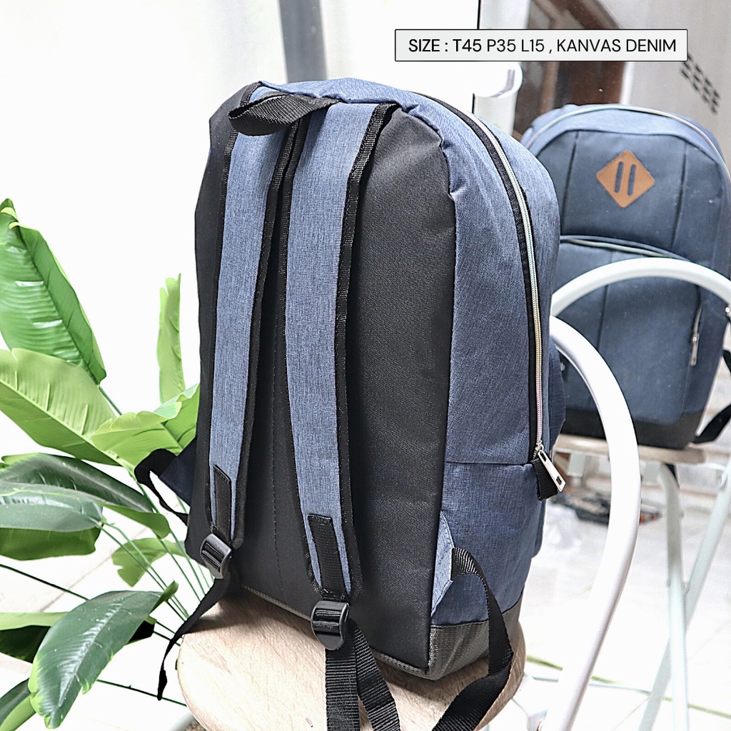 Tas punggung backpacker besar kanvas tebal murah muat banyak barang buat traveling varian warna